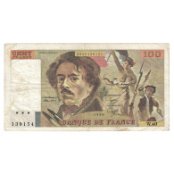 France, 100 Francs, Delacroix, 1980, 1980, TB, Fayette:69.04b, KM:154b - 100 F 1978-1995 ''Delacroix''