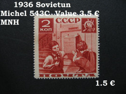Russia Soviet 1936, Russland Soviet 1936, Russie Soviet 1936, Michel 543C, Mi 543C, MNH   [09] - Ungebraucht