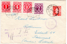 Norwegen 1952, 30 öre Auf Brief V. Saetre I Hurum M. 4 Österreich Portomarken - Briefe U. Dokumente