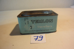 C79 Ancienne Boite En Métal Publicitaire England Temlon 2 - Cajas