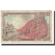 France, 20 Francs, Pêcheur, 1943, P. Rousseau And R. Favre-Gilly, 1943-01-28 - 20 F 1942-1950 ''Pêcheur''