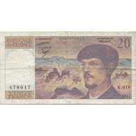 France, 20 Francs, Debussy, 1980, SUP, Fayette:66.8, KM:151a - 20 F 1980-1997 ''Debussy''