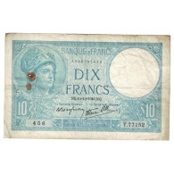 France, 10 Francs, Minerve, 1940, 1940-10-10, TB+, Fayette:07.16, KM:84 - 10 F 1916-1942 ''Minerve''