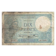 France, 10 Francs, Minerve, 1939, 1939-09-28, TB, Fayette:7.9, KM:84 - 10 F 1916-1942 ''Minerve''