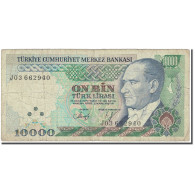 Billet, Turquie, 10,000 Lira, 1989, Old Date : 14.01.1970 (1989)., KM:200, TB - Turkije