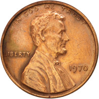 Monnaie, États-Unis, Lincoln Cent, Cent, 1970, U.S. Mint, Philadelphie, TTB+ - 1959-…: Lincoln, Memorial Reverse