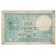 France, 10 Francs, Minerve, 1940, 1940-11-07, TB, Fayette:07.19, KM:84 - 10 F 1916-1942 ''Minerve''