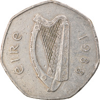 Monnaie, IRELAND REPUBLIC, 50 Pence, 1988, TB+, Copper-nickel, KM:24 - Irland