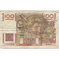 France, 100 Francs, Jeune Paysan, 1951, 1951-09-06, TB+, Fayette:28.29, KM:128d - 100 F 1945-1954 ''Jeune Paysan''