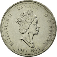 Monnaie, Canada, Elizabeth II, 25 Cents, 1992, Royal Canadian Mint, Ottawa, TTB - Canada