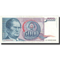 Billet, Yougoslavie, 5000 Dinara, 1985, KM:93a, SPL - Yougoslavie