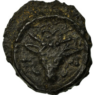 Monnaie, Rèmes, Potin Au Bucrane, TTB, Potin, Delestrée:221 - Celtic