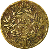 Monnaie, Tunisie, Anonymes, 2 Francs, 1921, Paris, TB+, Aluminum-Bronze, KM:248 - Tunisie