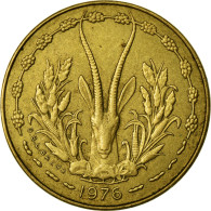 Monnaie, West African States, 5 Francs, 1976, Paris, TB+ - Côte-d'Ivoire