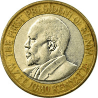 Monnaie, Kenya, 10 Shillings, 2010, TB+, Bi-Metallic, KM:35.2 - Kenya