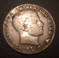 Italie - 1 Lire Napoléon 1810 B - Argent - Napoleontisch