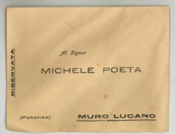 SP1102)   MURO LUCANO POTENZA BUSTA PUBBLICITARIA    STORIA POSTALE - Potenza
