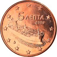Grèce, 5 Euro Cent, 2009, Athènes, FDC, Copper Plated Steel, KM:183 - Griekenland