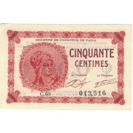 France, Paris, 50 Centimes, 1920, SUP+ - Chamber Of Commerce