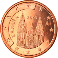 Espagne, Euro Cent, 2007, Madrid, FDC, Copper Plated Steel, KM:1040 - Spagna