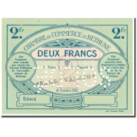 France, Béthune, 2 Francs, 1915, Chambre De Commerce / Sans Valeur, NEUF - Cámara De Comercio