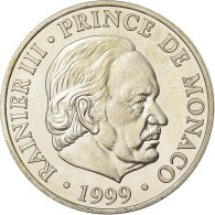 Monnaie, Monaco, Rainier III, 100 Francs, 1999, Paris, SUP+, Argent, Gadoury:MC - 1960-2001 New Francs