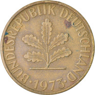 Monnaie, République Fédérale Allemande, 10 Pfennig, 1973, Karlsruhe, TB+ - 10 Pfennig