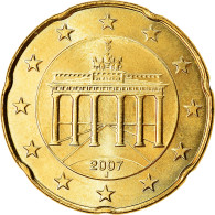 République Fédérale Allemande, 20 Euro Cent, 2007, SPL, Laiton, KM:255 - Allemagne