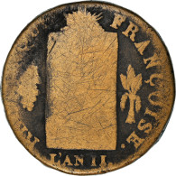 Monnaie, France, ½ Sol Aux Balances, 1/2 Sol, 1793, La Rochelle, B, Bronze - Andere & Zonder Classificatie