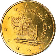 Chypre, 50 Euro Cent, 2014, SPL, Laiton, KM:New - Chipre