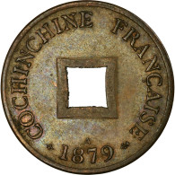 Monnaie, FRENCH COCHIN CHINA, 2 Sapeque, 1879, Paris, SUP, Bronze, KM:2 - Sonstige & Ohne Zuordnung