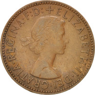 Monnaie, Grande-Bretagne, Elizabeth II, 1/2 Penny, 1959, TTB, Bronze, KM:896 - C. 1/2 Penny