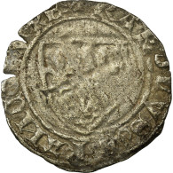 Monnaie, France, Charles VI, Demi Blanc Guénar, Troyes, TB, Billon - 1380-1422 Carlos VI El Bien Amado