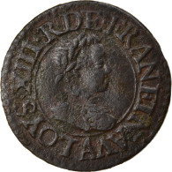 Monnaie, France, Louis XIII, Denier Tournois, 1617, Paris, TTB, Cuivre, CGKL:400 - 1610-1643 Luigi XIII Il Giusto