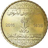 Monnaie, Saudi Arabia, 25 Halalas, 2016/AH1438, SPL, Laiton, KM:76 - Saoedi-Arabië