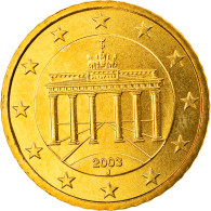 République Fédérale Allemande, 50 Euro Cent, 2003, Hambourg, FDC, Laiton - Allemagne