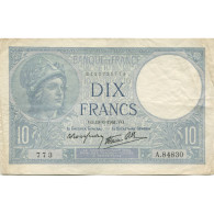 France, 10 Francs, Minerve, 1941, 1941-06-19, TTB+, Fayette:7.29, KM:84 - 10 F 1916-1942 ''Minerve''