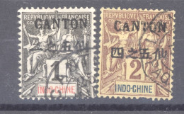 Canton  :  Yv  17-18  (o) - Used Stamps