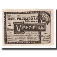 Billet, Autriche, Meggenhofen O.Ö. Gemeinde, 40 Heller, Personnage 1, SUP - Austria