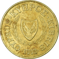 Monnaie, Chypre, 20 Cents, 1992, TTB, Nickel-brass, KM:62.2 - Cyprus