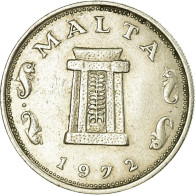 Monnaie, Malte, 5 Cents, 1972, British Royal Mint, TB+, Copper-nickel, KM:10 - Malte