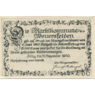 Billet, Autriche, Weitersfelden, 30 Heller, Eglise 1920-12-31, SPL Mehl:FS 1164a - Oesterreich