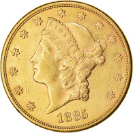 Monnaie, États-Unis, Liberty Head, $20, Double Eagle, 1885, U.S. Mint, San - Or