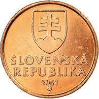 Monnaie, Slovaquie, 50 Halierov, 2001, SUP, Copper Plated Steel, KM:35 - Slowakije