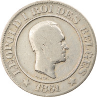 Monnaie, Belgique, Leopold I, 20 Centimes, 1861, TB, Copper-nickel, KM:20 - 20 Centimes