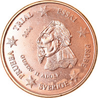 Suède, Euro Cent, 2004, Unofficial Private Coin, SPL, Copper Plated Steel - Private Proofs / Unofficial