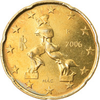 Italie, 20 Euro Cent, 2006, SPL, Laiton, KM:214 - Italia