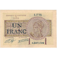 France, Paris, 1 Franc, 1920, TTB, Pirot:97-23 - Camera Di Commercio