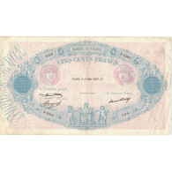 France, 500 Francs, Bleu Et Rose, 1937, P.2563, TB, Fayette:30.38, KM:66m - 500 F 1888-1940 ''Bleu Et Rose''