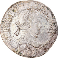 Monnaie, France, Henri III, Franc Au Col Plat, Paris, TTB, Argent, Sombart:4714 - 1574-1589 Henry III